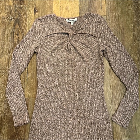 NWT Walter Baker Tenkey Cutout Bodycon Dress size M Blush Grey - Picture 8 of 9